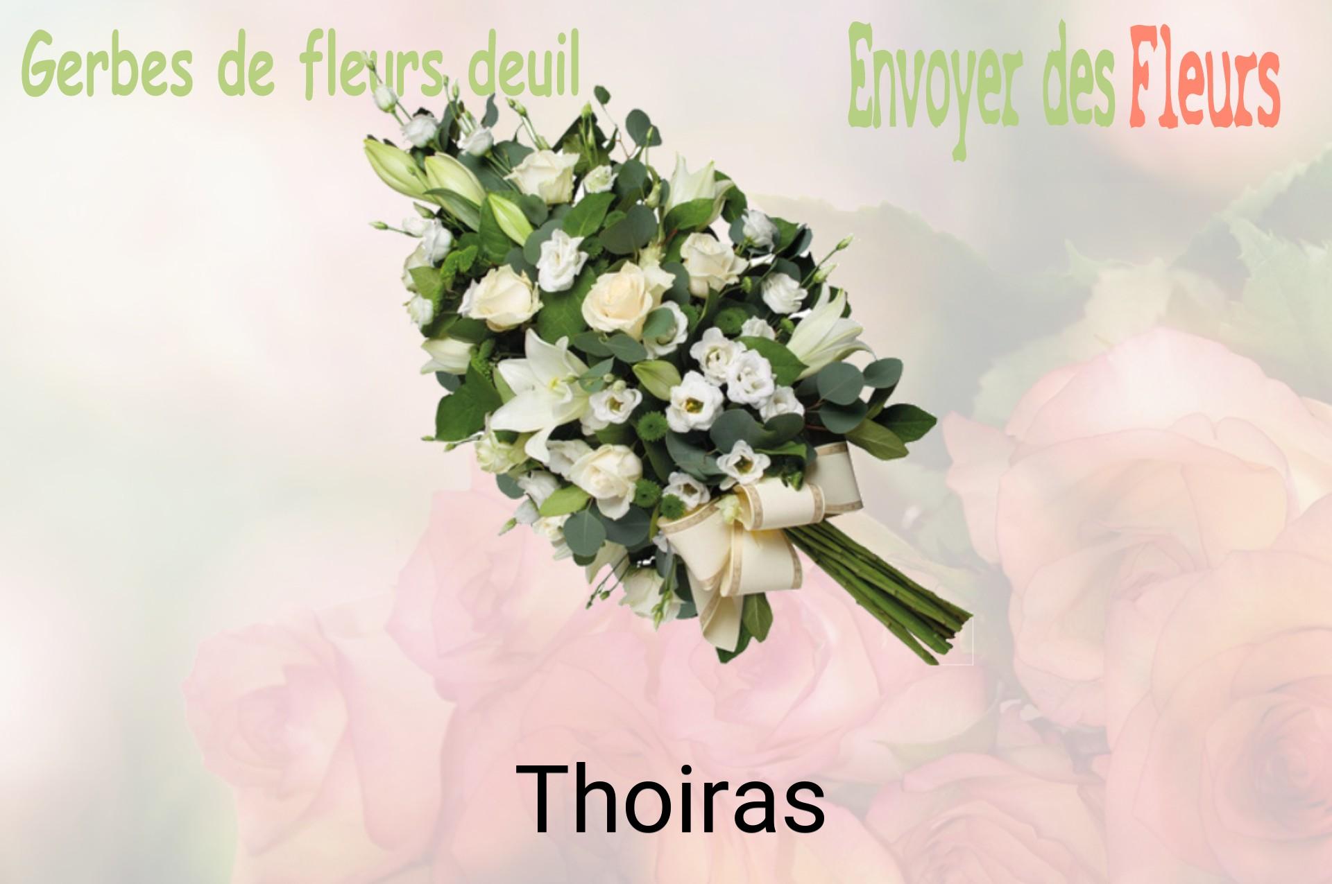 Gerbe de fleurs de deuil livrée à Thoiras